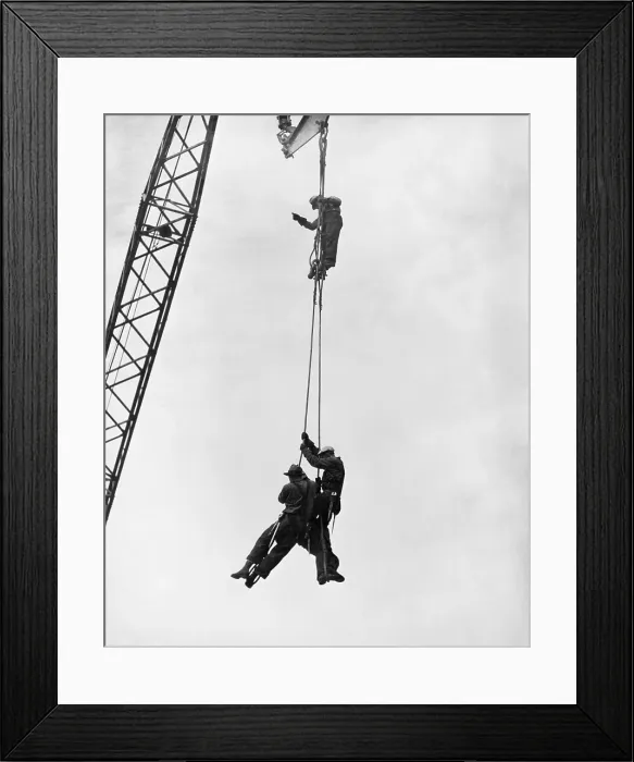 Framed Print : Riggers at the Grand Coulee Dam, Columbia River, April 1938. (BSLOC_2013_7_82) Framed Print : Riggers at the Grand Coulee Dam, Columbia River, April 1938. (BSLOC_2013_7_82)