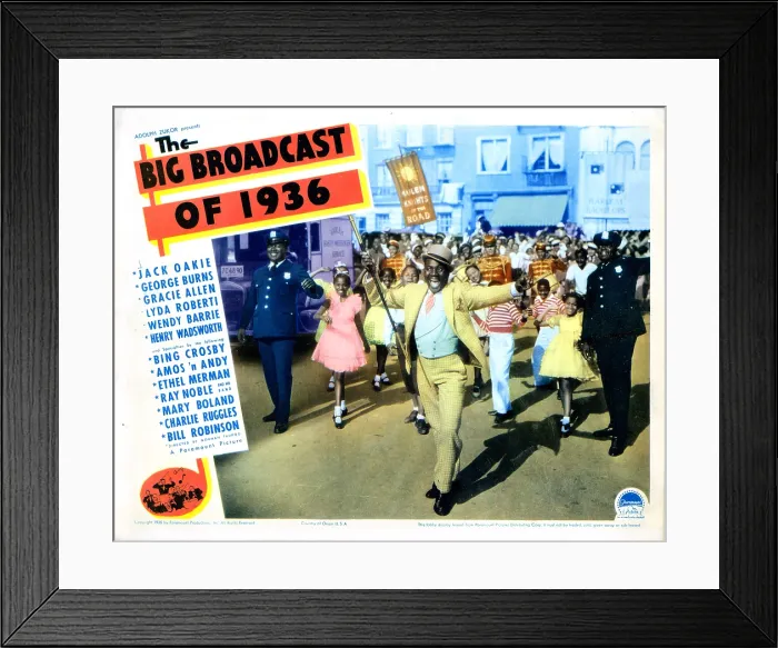 Framed Print : THE BIG BROADCAST OF 1936, lobbycard, Bill Robinson, (front), 1935