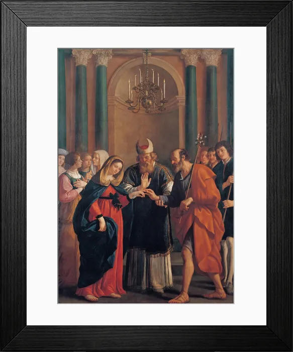 Framed Print : Gennari Bartolomeo, The Marriage of the Virgin Mary, 17th Century, oil on canvas, Italy, Emilia Romagna, Modena