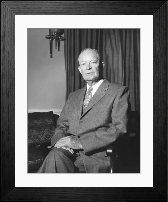 Framed Print : President Dwight Eisenhower. 1959 portrait by Abbie Rowe. - (BSLOC_2014_16_52) Framed Print : President Dwight Eisenhower. 1959 portrait by Abbie Rowe. - (BSLOC_2014_16_52)
