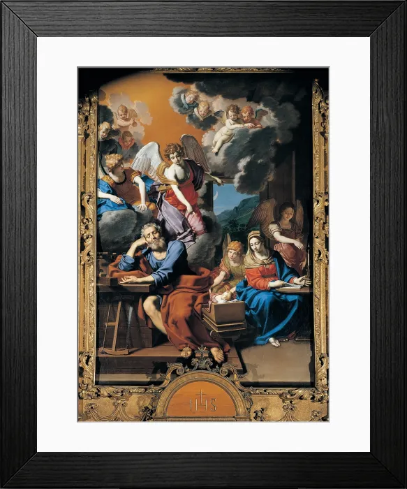 Framed Print : Desubleo Michele (Michele Desoubleay), Joseph's Dream, 17th Century, canvas, Italy, Emilia Romagna, Modena