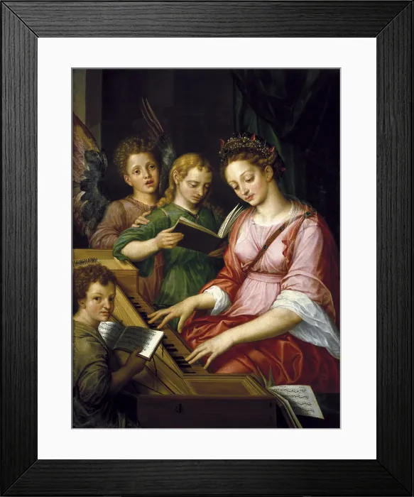 Framed Print : COXCIE, Michel (1499-1592). Saint Cecilia. 1569. Flemish art. Oil on wood. SPAIN. Madrid. Prado Museum. - ADO / Iberfoto / Everett Collection (532872)**US SALES ONLY** Framed Print : COXCIE, Michel (1499-1592). Saint Cecilia. 1569. Flemish art. Oil on wood. SPAIN. Madrid. Prado Museum. - ADO / Iberfoto / Everett Collection (532872)**US SALES ONLY**