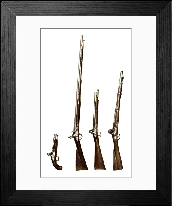 Framed Print : Rifle, musket, carbine and gun. 'Tower' brand. SPAIN. Vitoria. Museum of the Armeria (armoury). - M.C.Esteban / Iberfoto / Everett Collection (533154)**US SALES ONLY**