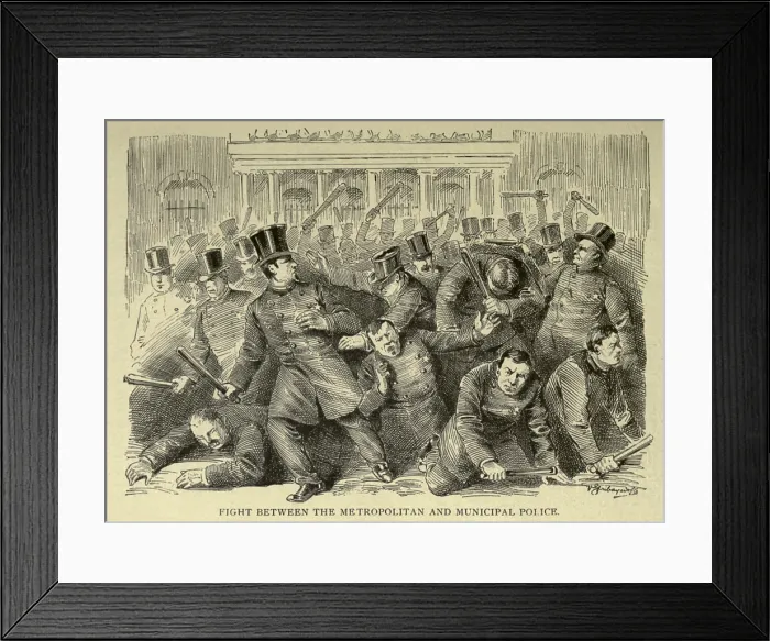 Framed Print : New York City Police Riot of 1857 Framed Print : New York City Police Riot of 1857