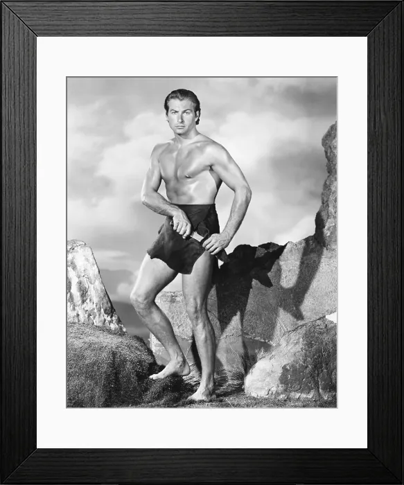 Framed Print : TARZAN AND THE SLAVE GIRL, Lex Barker, 1950 Framed Print : TARZAN AND THE SLAVE GIRL, Lex Barker, 1950