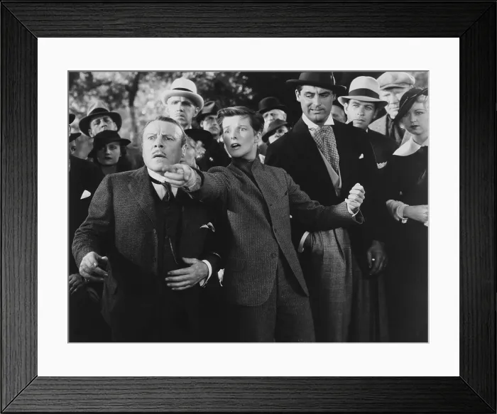 Framed Print : SYLVIA SCARLETT, Edmund Gwenn, Katharine Hepburn, Cary Grant, Frank Moran, 1935