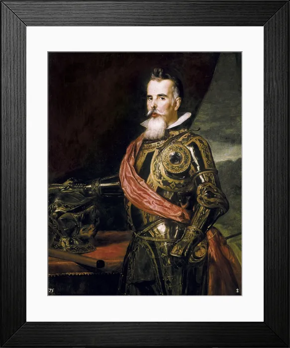 Framed Print : VELAZQUEZ, Diego Rodriguez de Silva (1599-1660). Portrait of Juan Francisco de Pimentel, 10th Count of Benavente. ca. 1648. Baroque art. Oil on canvas. SPAIN. Madrid