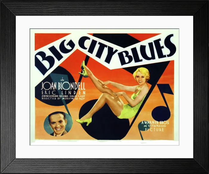 Framed Print : BIG CITY BLUES, US lobbycard, from bottom left: Eric Linden, Joan Blondell, 1932 Framed Print : BIG CITY BLUES, US lobbycard, from bottom left: Eric Linden, Joan Blondell, 1932