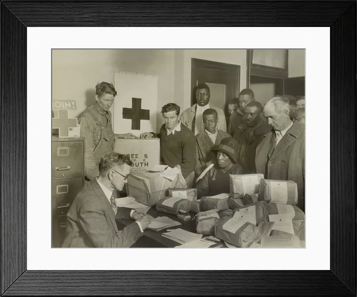 Framed Print : Mississippi drought victims receive food and seed from the Red Cross, 1930-31. Photo by Lewis Hine. (BSLOC_2013_8_11) Framed Print : Mississippi drought victims receive food and seed from the Red Cross, 1930-31. Photo by Lewis Hine. (BSLOC_2013_8_11)