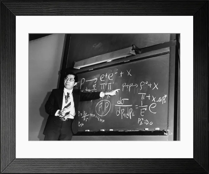 Framed Print : Dr. Samuel Chao Chung Ting, winner of the 1976 Nobel Prize in Physics with Burton Richter. Researching high energy physics, they discovered the J / ? (J / Psi) subatomic particle Framed Print : Dr. Samuel Chao Chung Ting, winner of the 1976 Nobel Prize in Physics with Burton Richter. Researching high energy physics, they discovered the J / ? (J / Psi) subatomic particle