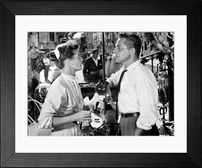 Framed Print : SUMMERTIME, (aka SUMMER MADNESS), from left, Katharine Hepburn, Rosanno Brazzi, 1955