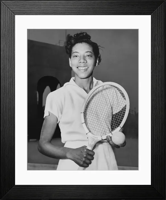 Framed Print : Althea Gibson was the first African American to play in the U.S. Open Tennis Tournament in 1950