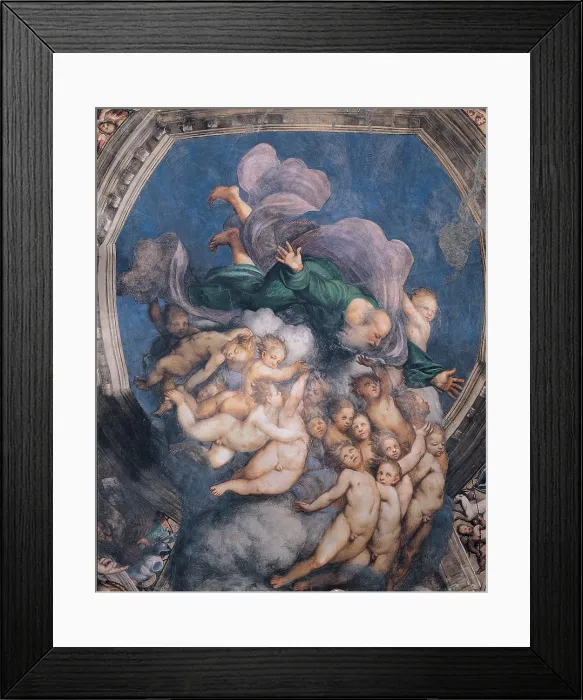 Framed Print : Sacchis Giovanni Antonio de known as il Pordenone, The Eternal Father, Angels, Prophets and Sibyls, 1529 - 1530, 16th Century, fresco, Italy, Lombardy, Cortemaggiore, Piacenza Framed Print : Sacchis Giovanni Antonio de known as il Pordenone, The Eternal Father, Angels, Prophets and Sibyls, 1529 - 1530, 16th Century, fresco, Italy, Lombardy, Cortemaggiore, Piacenza