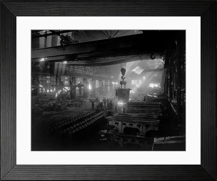 Framed Print : Manufacturing steel ingots for the World War I effort in Plant #1 of Sullers Steel Co. St. Louis, Missouri. Ca. 1918 Framed Print : Manufacturing steel ingots for the World War I effort in Plant #1 of Sullers Steel Co. St. Louis, Missouri. Ca. 1918