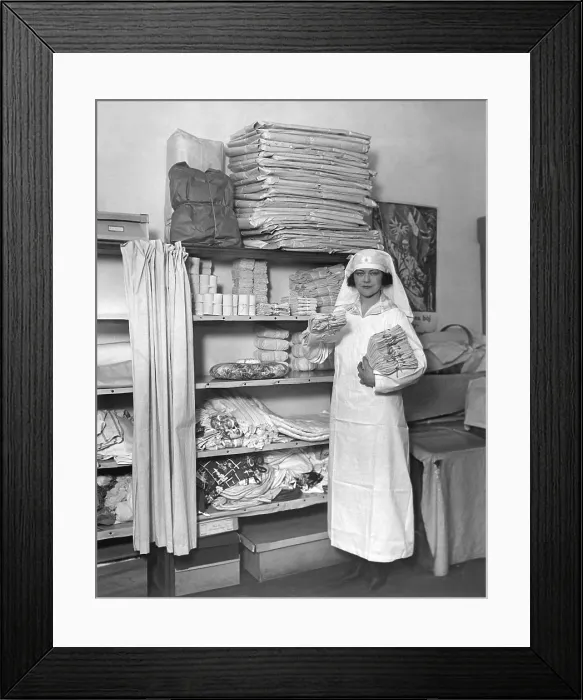 Framed Print : Actress Peggy O'Neil supplied hundreds of American children with yarn and knitting needles to make garments for destitute children of France and Belgium. World War I. Jan Framed Print : Actress Peggy O'Neil supplied hundreds of American children with yarn and knitting needles to make garments for destitute children of France and Belgium. World War I. Jan
