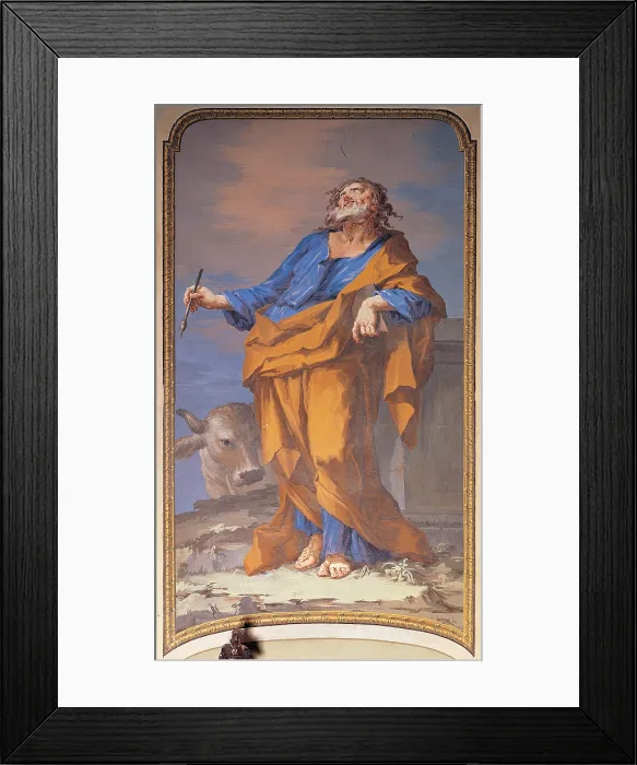 Framed Print : Bongiovanni Giovenale, St Luke the Evangelist, 18th Century, fresco, Italy, Piemonte, Mondov, Cuneo