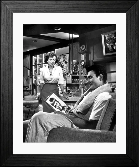 Framed Print : THE BIG KNIFE, Ida Lupino, Jack Palance, 1955