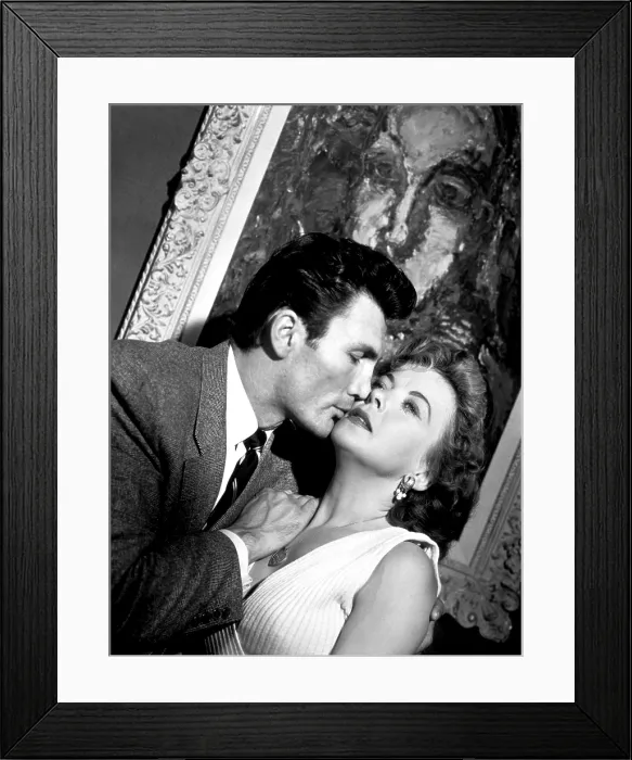Framed Print : THE BIG KNIFE, Jack Palance, Ida Lupino, 1955