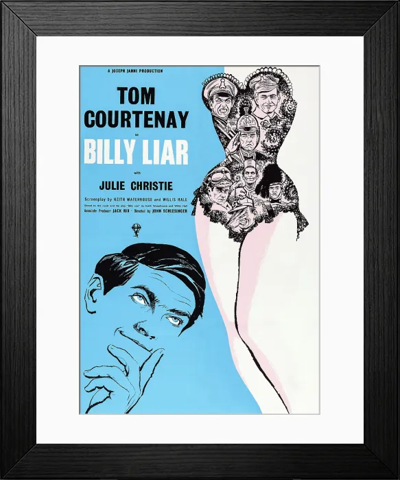 Framed Print : BILLY LIAR, US poster art, Tom Courtenay, 1963 Framed Print : BILLY LIAR, US poster art, Tom Courtenay, 1963