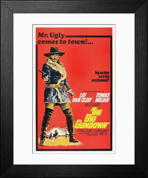 Framed Print : THE BIG GUNDOWN, US poster art, Lee Van Cleef, 1966