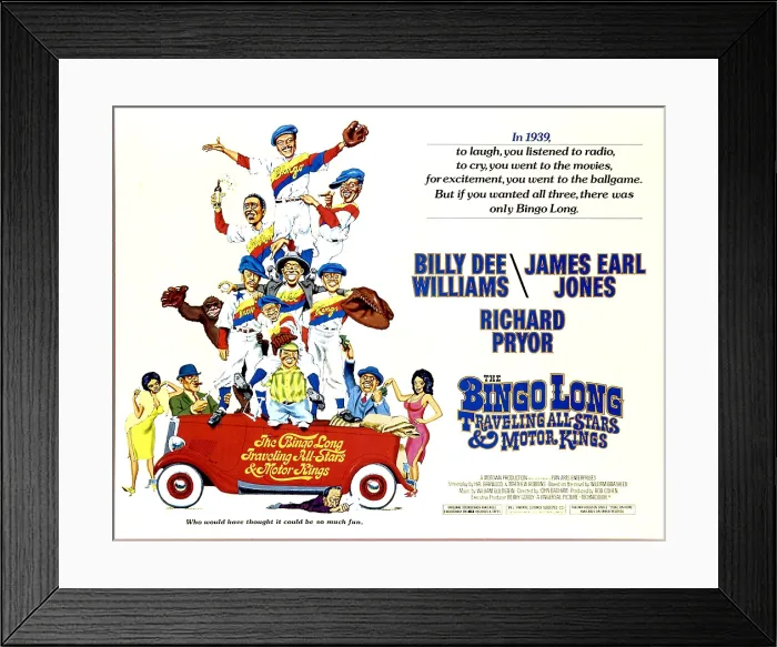 Framed Print : THE BINGO LONG TRAVELING ALL-STARS & MOTOR KINGS, top from left: Richard Pryor (bottle), Billy Dee Williams (baseball glove), James Earl Jones (pointing), 1976 Framed Print : THE BINGO LONG TRAVELING ALL-STARS & MOTOR KINGS, top from left: Richard Pryor (bottle), Billy Dee Williams (baseball glove), James Earl Jones (pointing), 1976