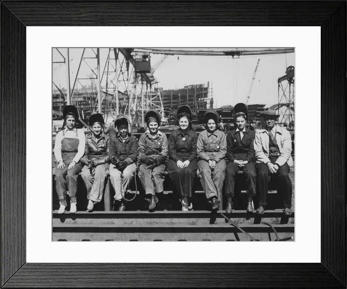 Framed Print : Women welders of Ingalls Shipbuilding Corp. Pascagoula, Mississippi during World War 2. (BSLOC_2013_14_139) Framed Print : Women welders of Ingalls Shipbuilding Corp. Pascagoula, Mississippi during World War 2. (BSLOC_2013_14_139)