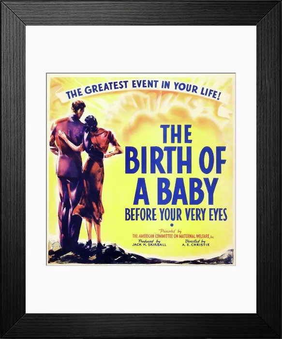 Framed Print : THE BIRTH OF A BABY, US poster art, 1938