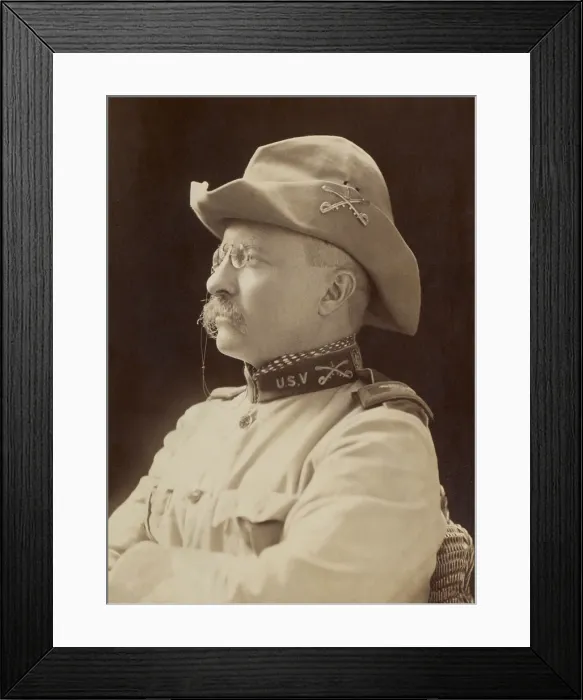Framed Print : Col. Theodore Roosevelt in uniform of 1st United States Volunteer Cavalry, Oct. 14, 1898. Photo by Benjamin J. Falk (BSLOC_2017_6_33)