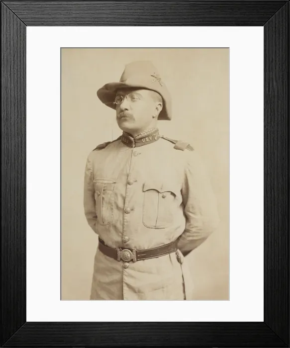 Framed Print : Col. Theodore Roosevelt in uniform of 1st United States Volunteer Cavalry, Oct. 14, 1898. Photo by Benjamin J. Falk (BSLOC_2017_6_35)