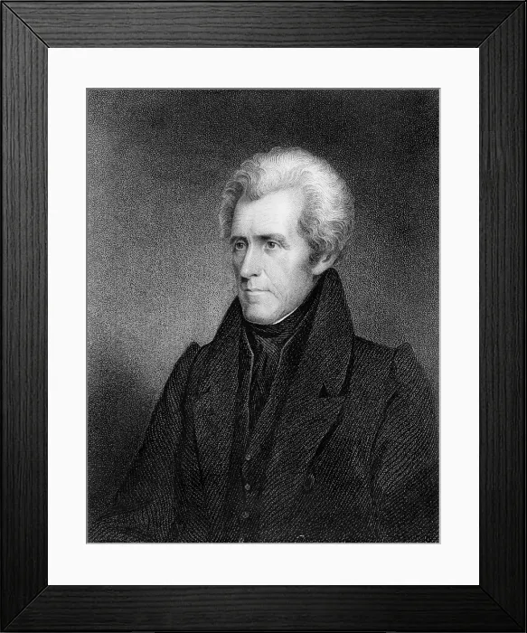 Framed Print : President Andrew Jackson, drawn from life by James Barton Longacre in July 1933 and engraved by the same (BSLOC_2017_6_11) Framed Print : President Andrew Jackson, drawn from life by James Barton Longacre in July 1933 and engraved by the same (BSLOC_2017_6_11)