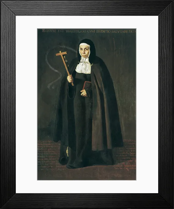 Framed Print : VELAZQUEZ, Diego Rodriguez de Silva (1599-1660). Madre Maria Jeronima de la Fuente. 1620