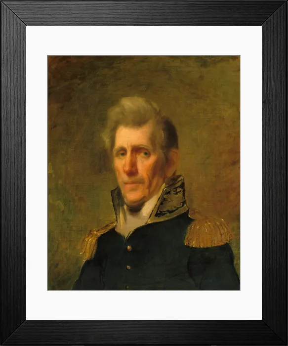 Framed Print : General Andrew Jackson in 1819 military portrait by Samuel Lovett Waldo