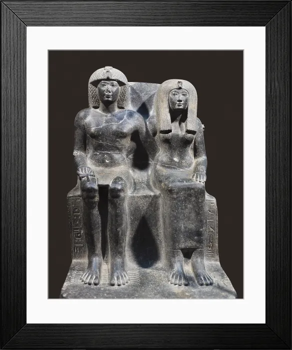 Framed Print : Tuthmosis IV and his mother Tiy. 1401 BC. Egyptian art. New Kingdom. Sculpture on rock. EGYPT. Cairo. Egyptian Museum. Proc: EGYPT. Karnak Framed Print : Tuthmosis IV and his mother Tiy. 1401 BC. Egyptian art. New Kingdom. Sculpture on rock. EGYPT. Cairo. Egyptian Museum. Proc: EGYPT. Karnak