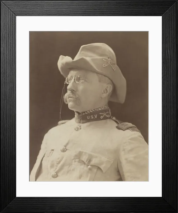 Framed Print : Col. Theodore Roosevelt in uniform of 1st United States Volunteer Cavalry, Oct. 26, 1898 (BSLOC_2017_6_32)