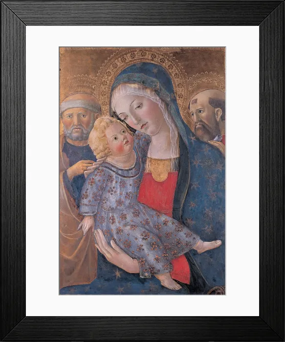 Framed Print : Fiduciario di Francesco, Martini Francesco di Giorgio, Madonna and Child with Sts Peter and Paul, 1466 - 1469, 15th Century, tempera and oil on panel, Italy, Tuscany, Siena