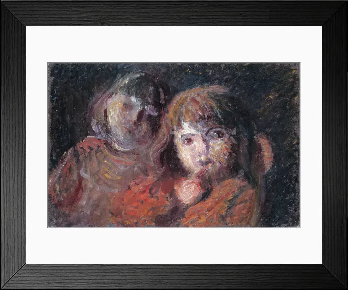 Framed Print : Pellizza da Volpedo Giuseppe, The Painter's Daughters, 20th Century, oil on canvas, Italy, Lombardy, Milan