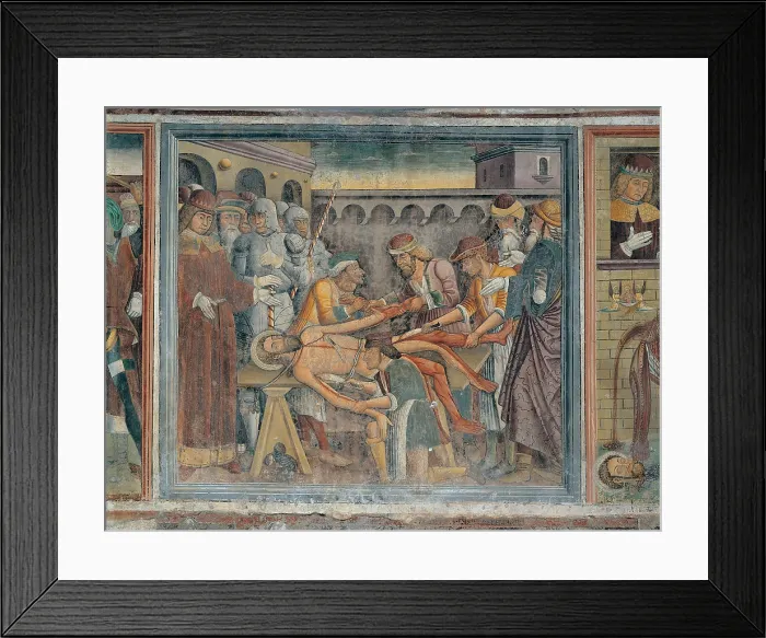 Framed Print : Marinoni Giovanni, Martyrdom of St Bartholomew, 1492, 15th Century, fresco, Italy, Lombardy, Albino Bergamo (157888) Everett CollectionMondadori Portfolio**US SALES ONLY** Framed Print : Marinoni Giovanni, Martyrdom of St Bartholomew, 1492, 15th Century, fresco, Italy, Lombardy, Albino Bergamo (157888) Everett CollectionMondadori Portfolio**US SALES ONLY**