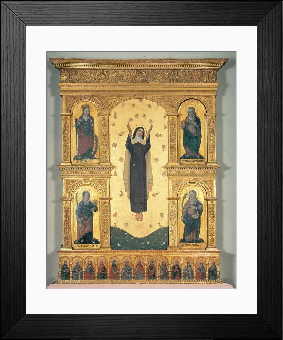 Framed Print : Unknown artist, Polyptych, 15th Century, wood carved and gilded, Italy, Lombardy, Varenna, Como Framed Print : Unknown artist, Polyptych, 15th Century, wood carved and gilded, Italy, Lombardy, Varenna, Como