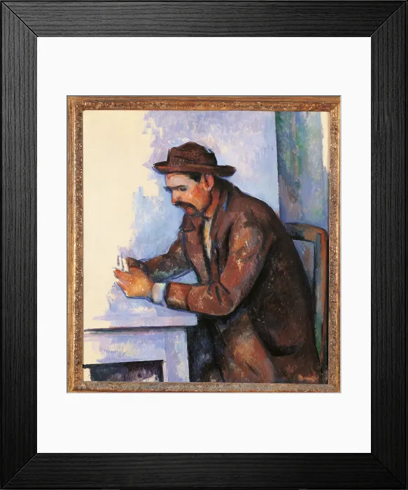 Framed Print : The Card Players, by Paul Czanne, 1890 - 1892 about, 19th Century, oil on canvas, cm 50 x 46 - France, Ile de France, Paris, Muse dOrsay, RF1997-54. All