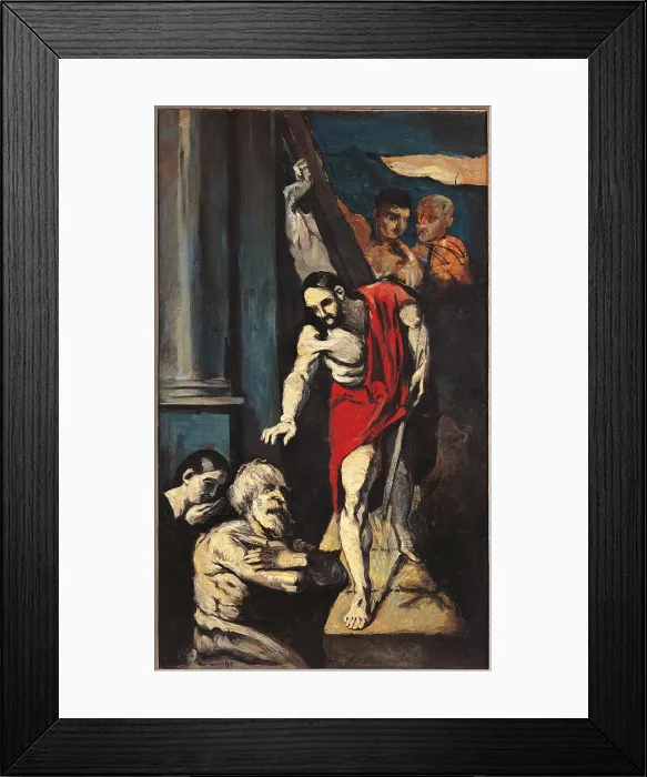 Framed Print : Christ in Limbo, by Paul Czanne, 1867 about, 19th Century, oil on canvas, cm 170 x 67 - France, Ile de France, Paris, Muse dOrsay, RF2005-3. All