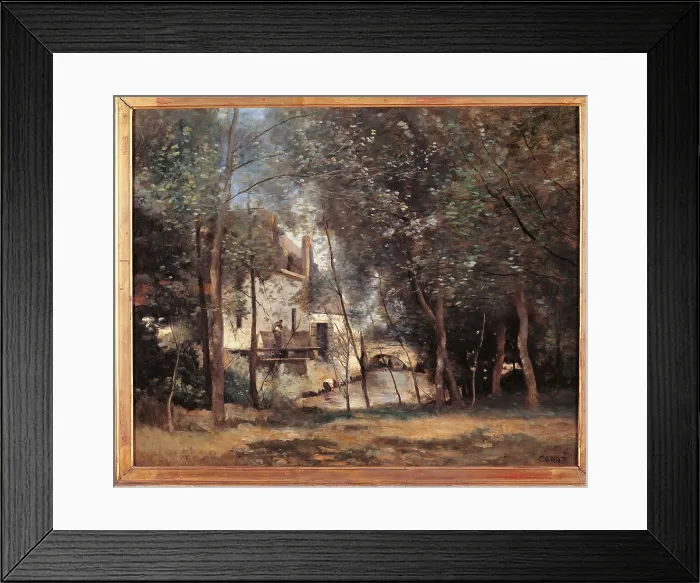 Framed Print : The Mill in Saint Nicolas lez Arras, by Jean-Baptiste-Camille Corot, 1874 about, 19th Century, oil on canvas, cm 35, 5 x 81 - France, Ile de France, Paris, Muse dOrsay, RF1802 Framed Print : The Mill in Saint Nicolas lez Arras, by Jean-Baptiste-Camille Corot, 1874 about, 19th Century, oil on canvas, cm 35, 5 x 81 - France, Ile de France, Paris, Muse dOrsay, RF1802