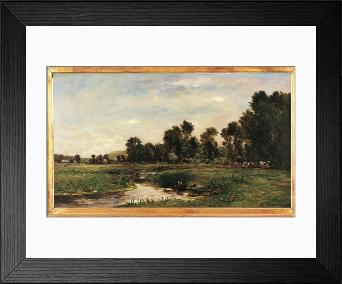 Framed Print : The Arques Valley (Seine Maritime), by Unknown Artist, 19th Century, oil on canvas, cm 39 x 67 - France, Ile de France, Paris, Muse dOrsay, RF1807. All Framed Print : The Arques Valley (Seine Maritime), by Unknown Artist, 19th Century, oil on canvas, cm 39 x 67 - France, Ile de France, Paris, Muse dOrsay, RF1807. All