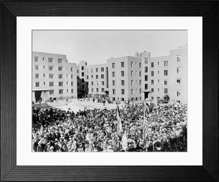 Framed Print : Opening of New Deal PWA funded Harlem River Houses in NYC in 1937