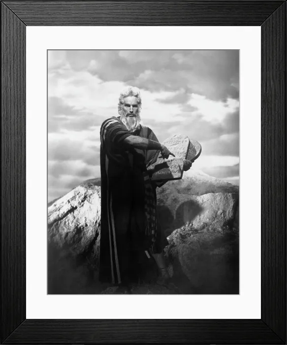 Framed Print : THE TEN COMMANDMENTS, Charlton Heston, 1956 Framed Print : THE TEN COMMANDMENTS, Charlton Heston, 1956