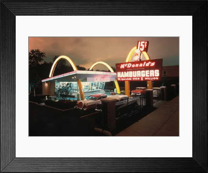 Framed Print : McDonald's 1 Store Museum is a recreation of the first McDonald's Restaurant