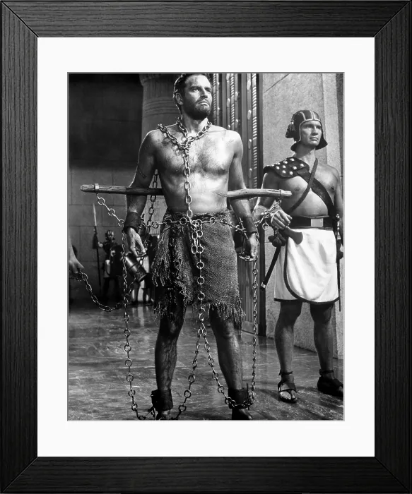 Framed Print : THE TEN COMMANDMENTS, Charlton Heston, (left), 1956