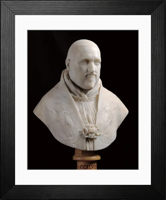 Framed Print : Bernini Gian Lorenzo, Bust of Pope Paul V, 1617 - 1618, 17th Century, Carrara marble full relief, Italy, Lazio, Rome Framed Print : Bernini Gian Lorenzo, Bust of Pope Paul V, 1617 - 1618, 17th Century, Carrara marble full relief, Italy, Lazio, Rome