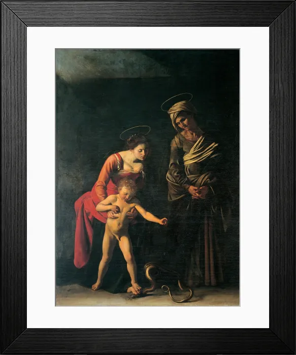 Framed Print : Merisi Michelangelo known as Caravaggio, Madonna Palafrenieri, 1605, 17th Century, oil on canvas, Italy, Lazio, Rome