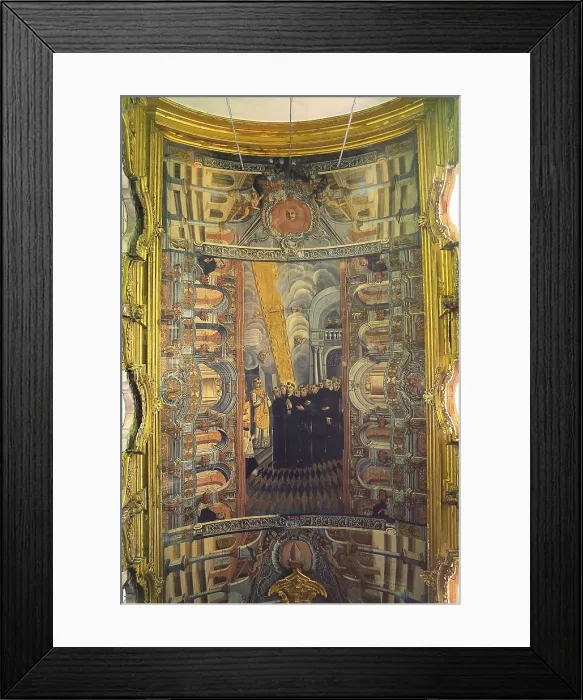 Framed Print : BRAZIL. Olinda. Church of Sao Bento. Roof of the chapel with scenes from the life of St. Benedict, 18th c. Baroque art. Fresco. - J Framed Print : BRAZIL. Olinda. Church of Sao Bento. Roof of the chapel with scenes from the life of St. Benedict, 18th c. Baroque art. Fresco. - J