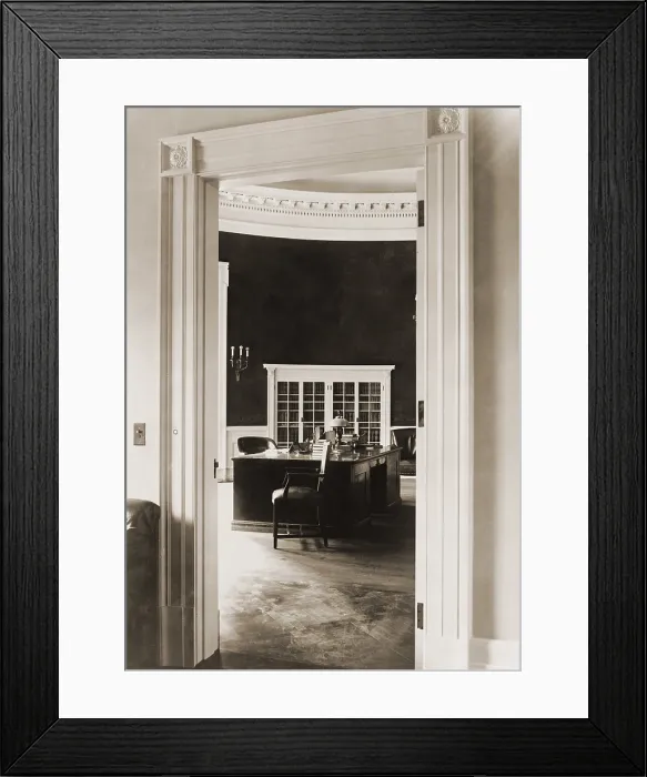 Framed Print : The First Oval Office in the White House West Wing